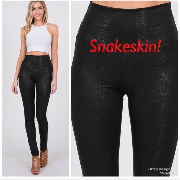 Pants - ❤️LAST 2!  Hi Waist Faux Leather Textured Leggings